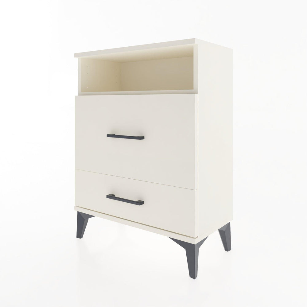 Woodntry Modular Nightstand Moonstone 60x30x68 cm with Drawer and Shelf CR7-1
