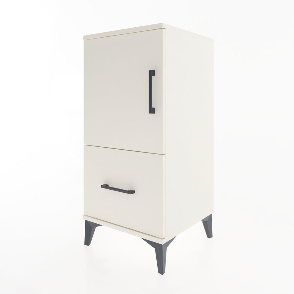 Woodntry Modular Nightstand Moonstone 44x44x84 cm with Cover and Drawer KC29-1
