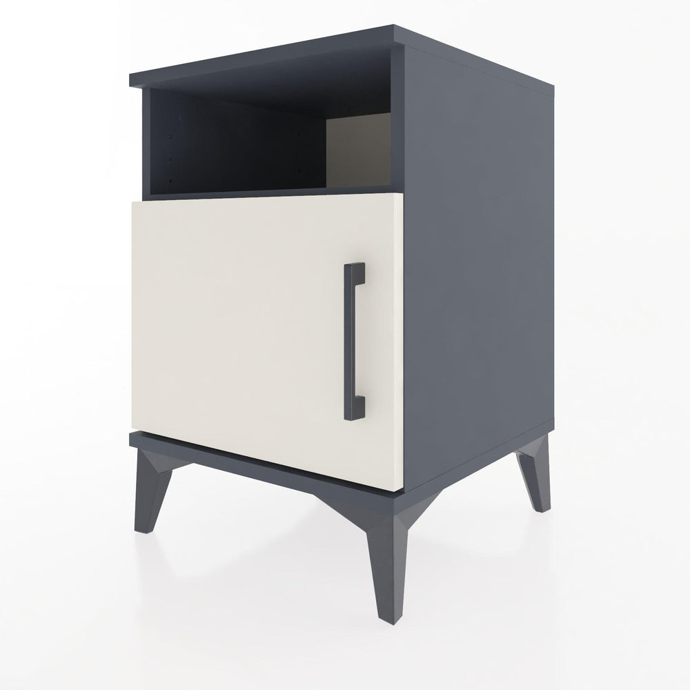 Woodntry Modular Nightstand Anthracite 44x44x52 cm with Cover and Shelf KR7-2