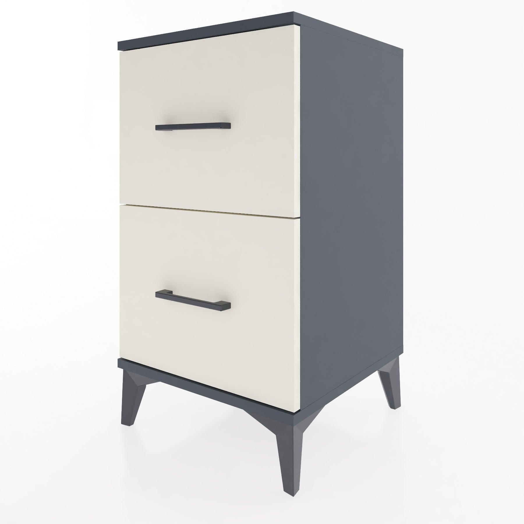 Woodntry Modular Nightstand Anthracite 44x44x68 cm Drawer C7-2