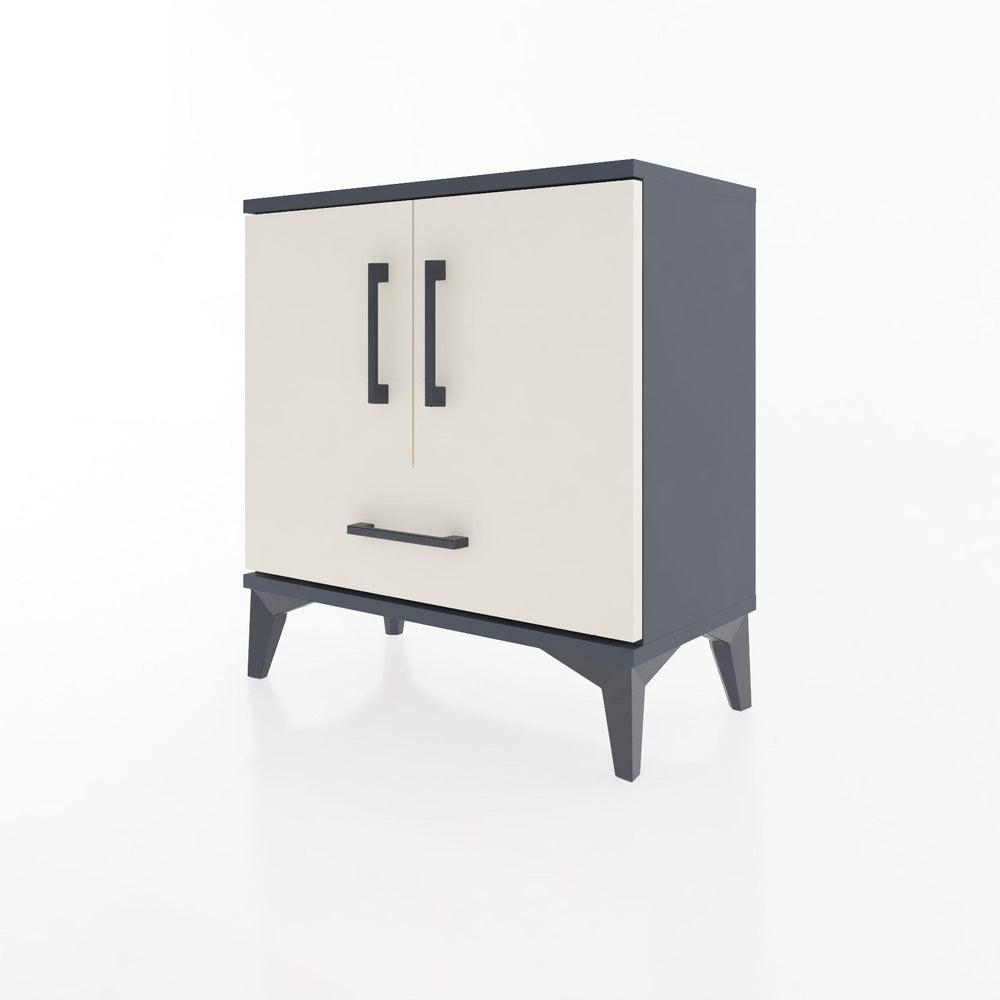 Woodntry Modüler Komodin Antrasit 60x30x52 cm Kapaklı ve Çekmeceli KC7-2