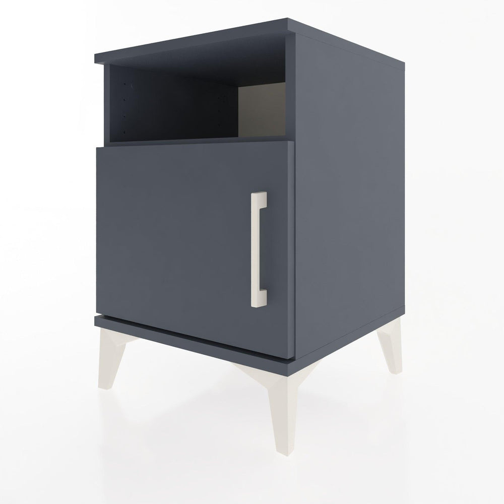 Woodntry Modular Nightstand Anthracite 44x44x52 cm with Cover and Shelf KR7-2