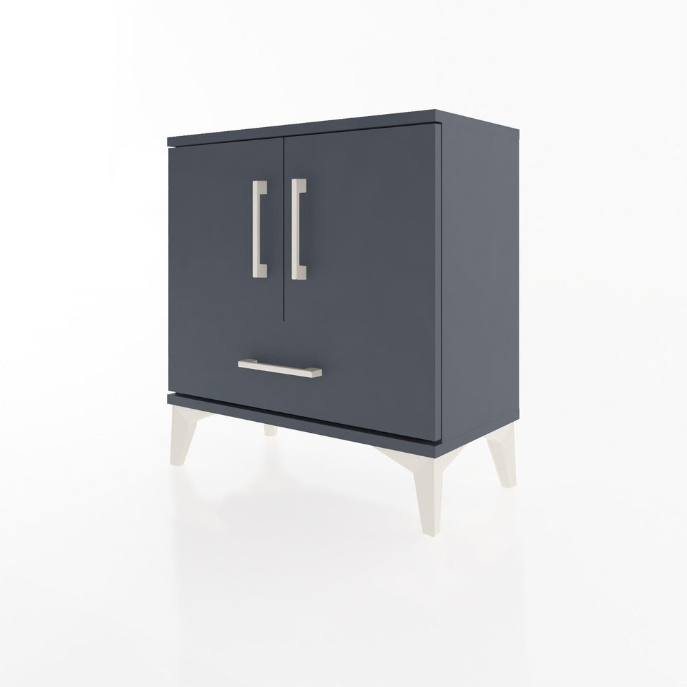 Woodntry Modüler Komodin Antrasit 60x30x52 cm Kapaklı ve Çekmeceli KC7-2