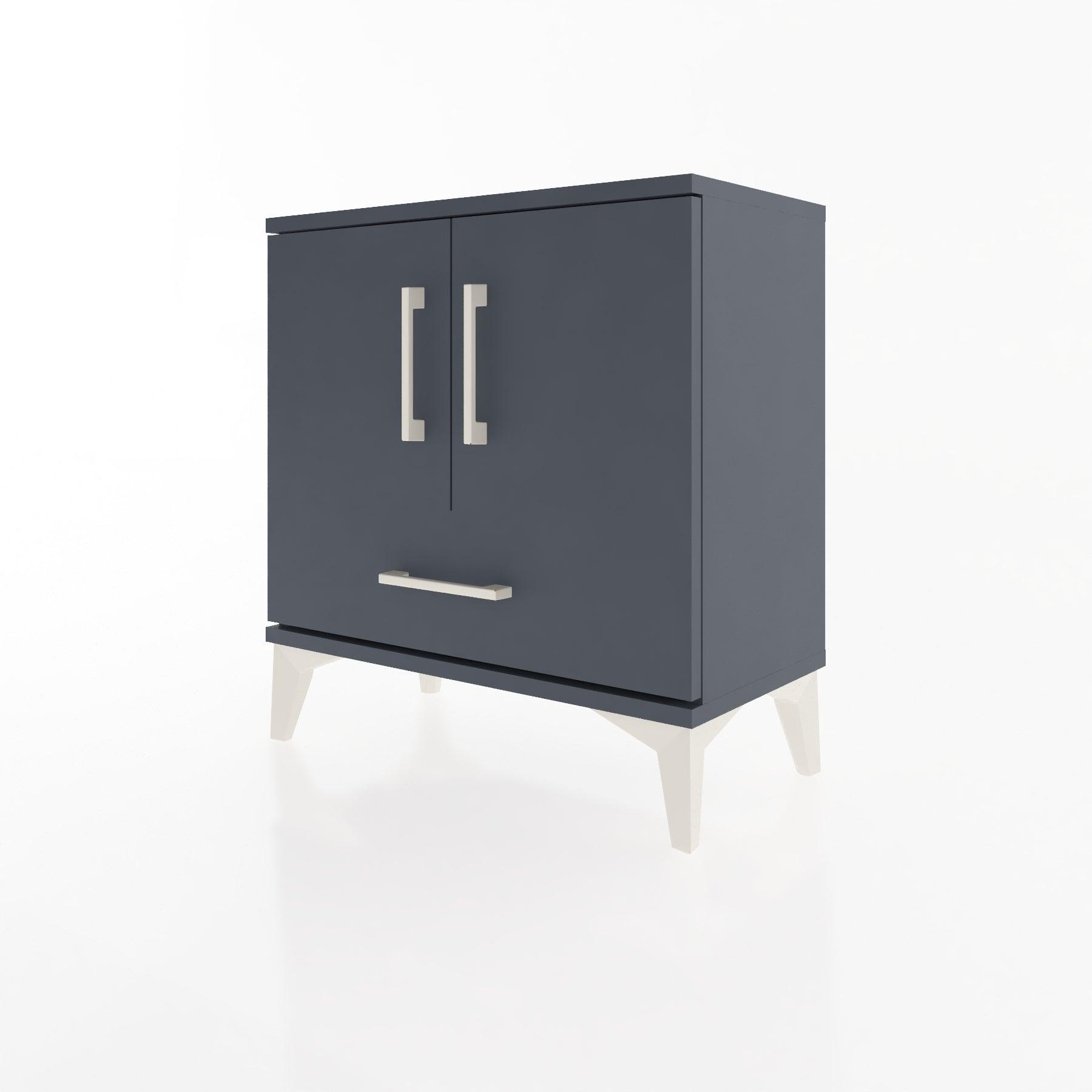 Woodntry Modular Nightstand Anthracite 60x30x52 cm with Cover and Drawer KC7-2