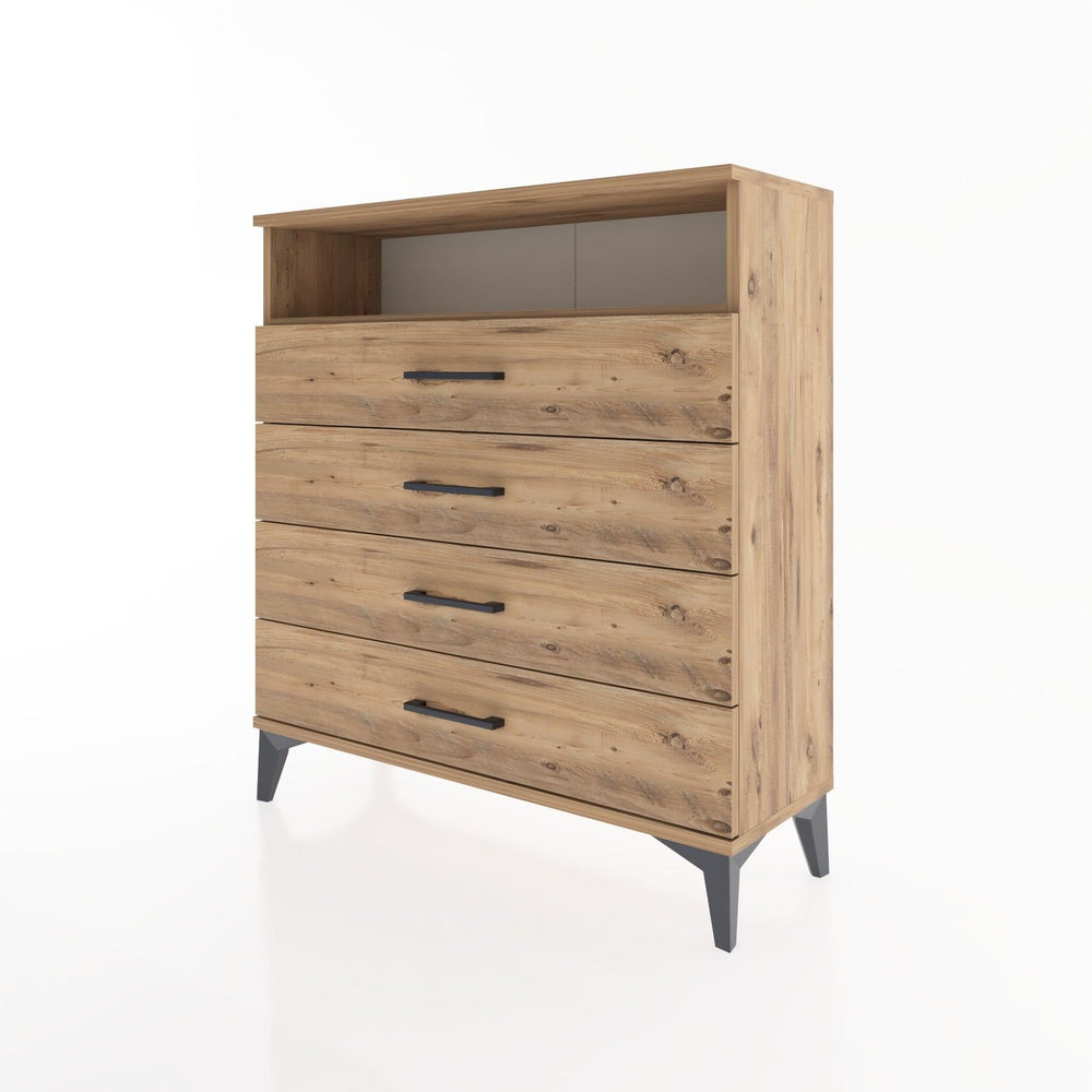 Woodntry Modular Dresser Pine 88x30x84 cm with Drawers and Shelves CR7-3