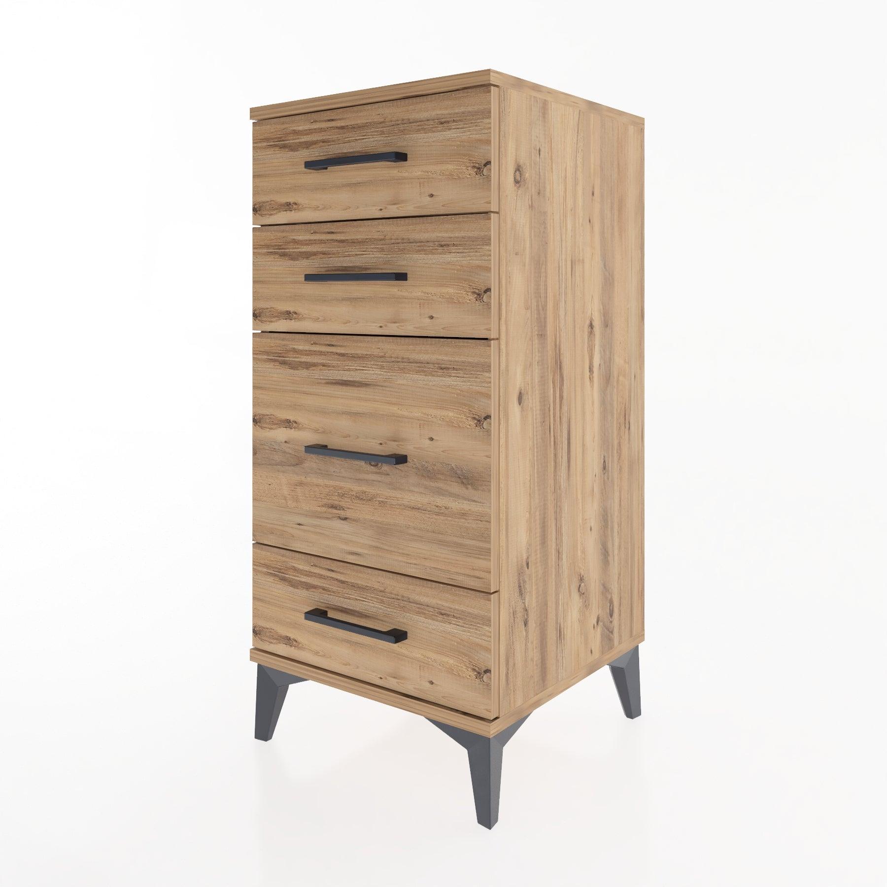 Woodntry Modular Nightstand Pine 44x44x84 cm Drawer C7-3