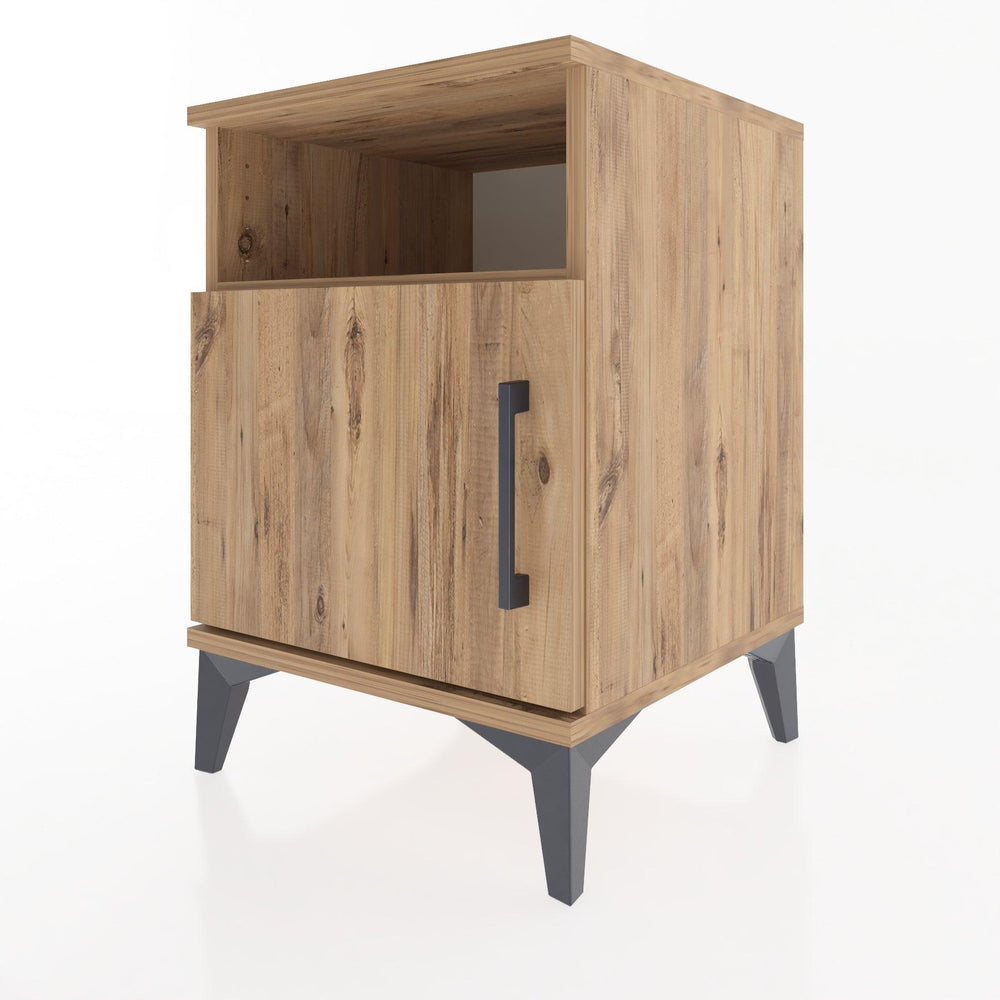 Woodntry Modular Nightstand Pine 44x44x52 cm with Cover and Shelf KR7-3