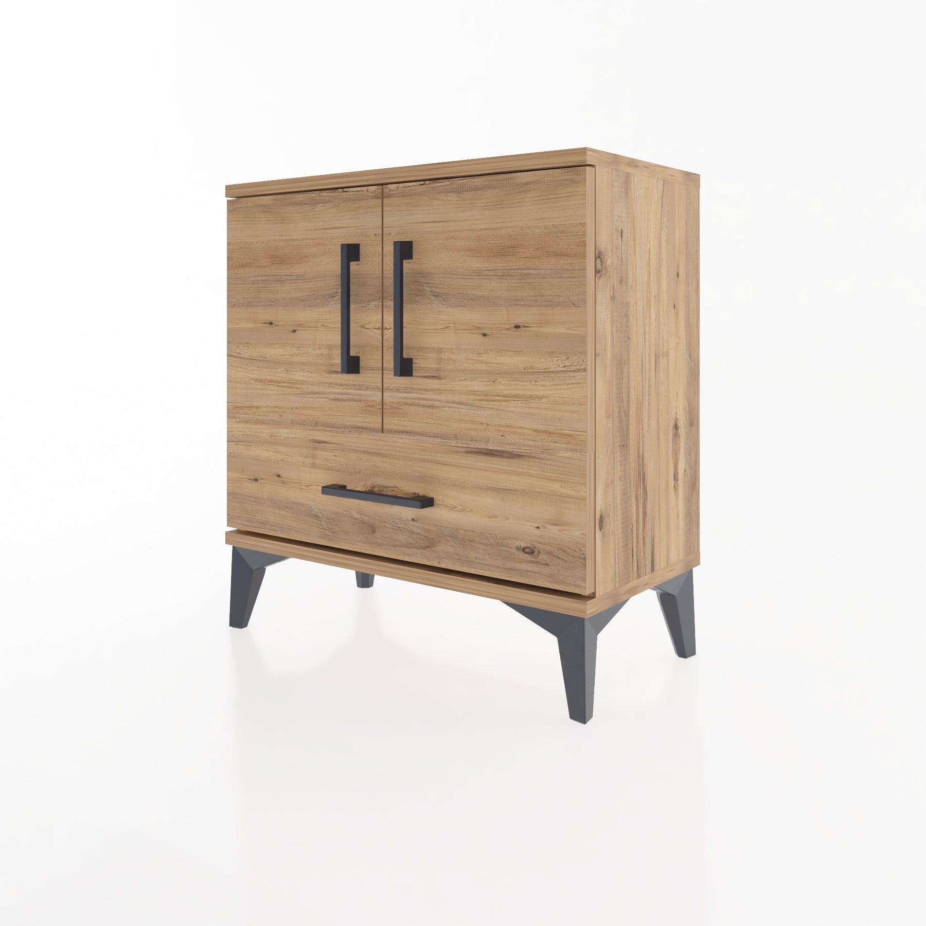 Woodntry Modular Nightstand Pine 60x30x52 cm with Cover and Drawer KC7-3