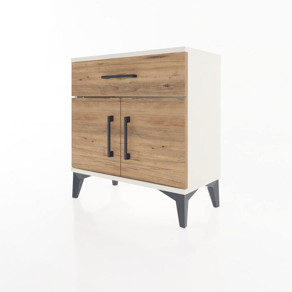 Woodntry Modular Nightstand Moonstone 60x30x52 cm with Cover and Drawer KC8-1