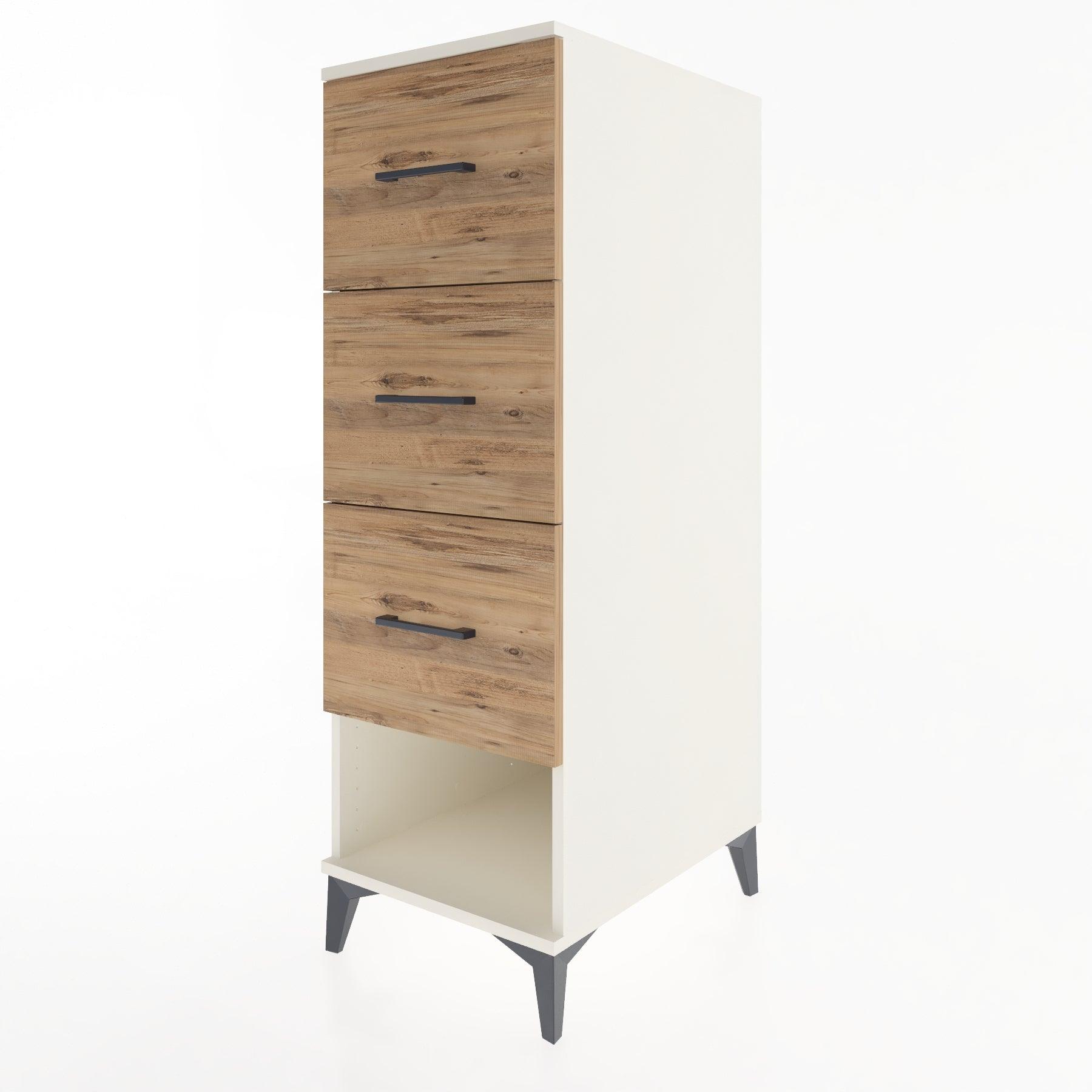Woodntry Modular Cabinet Moonstone 44x59x122 cm with Drawers and Shelves CR108-1