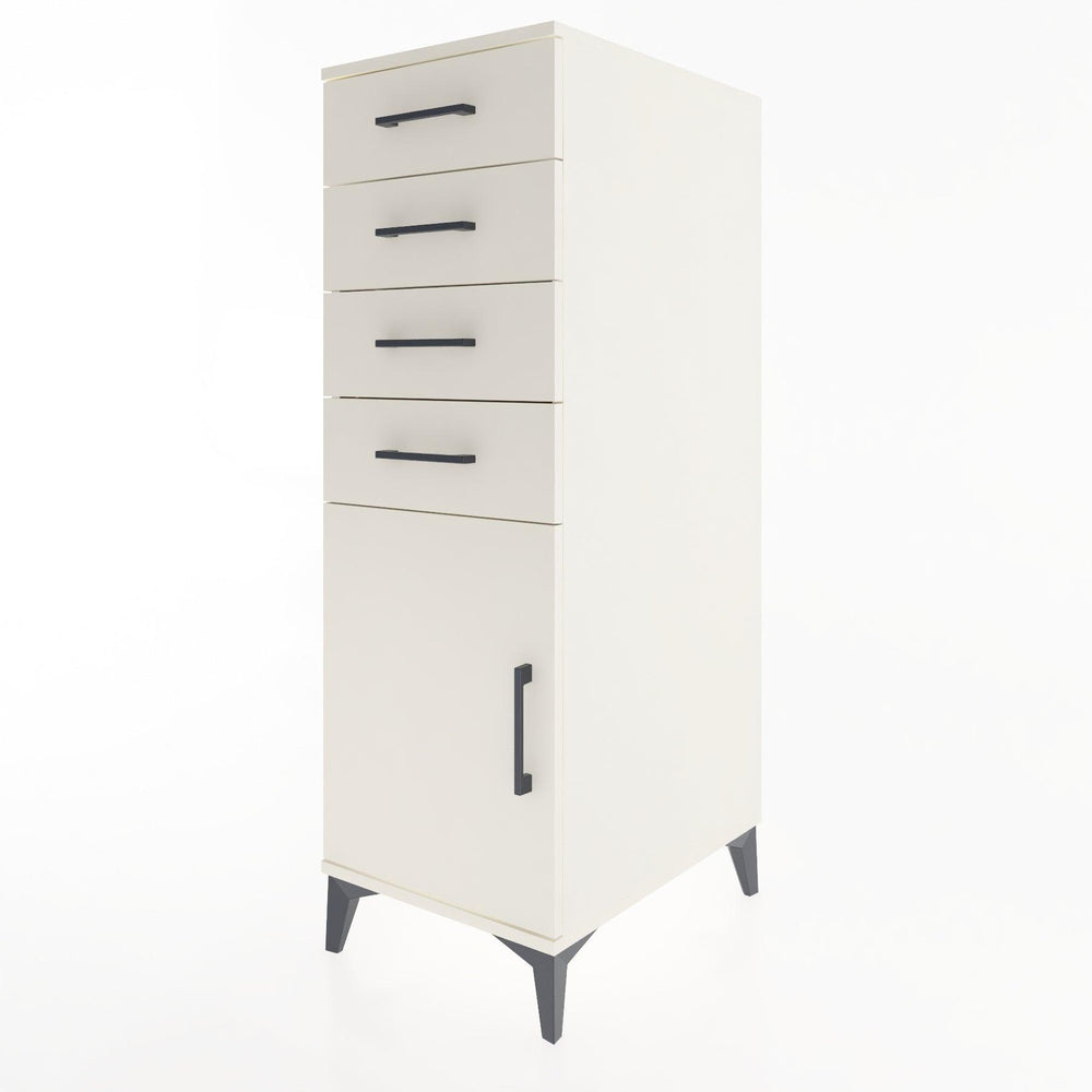 Woodntry Modüler Dolap Aytaşı 44x30x122 cm Kapaklı ve Çekmeceli KC58-1