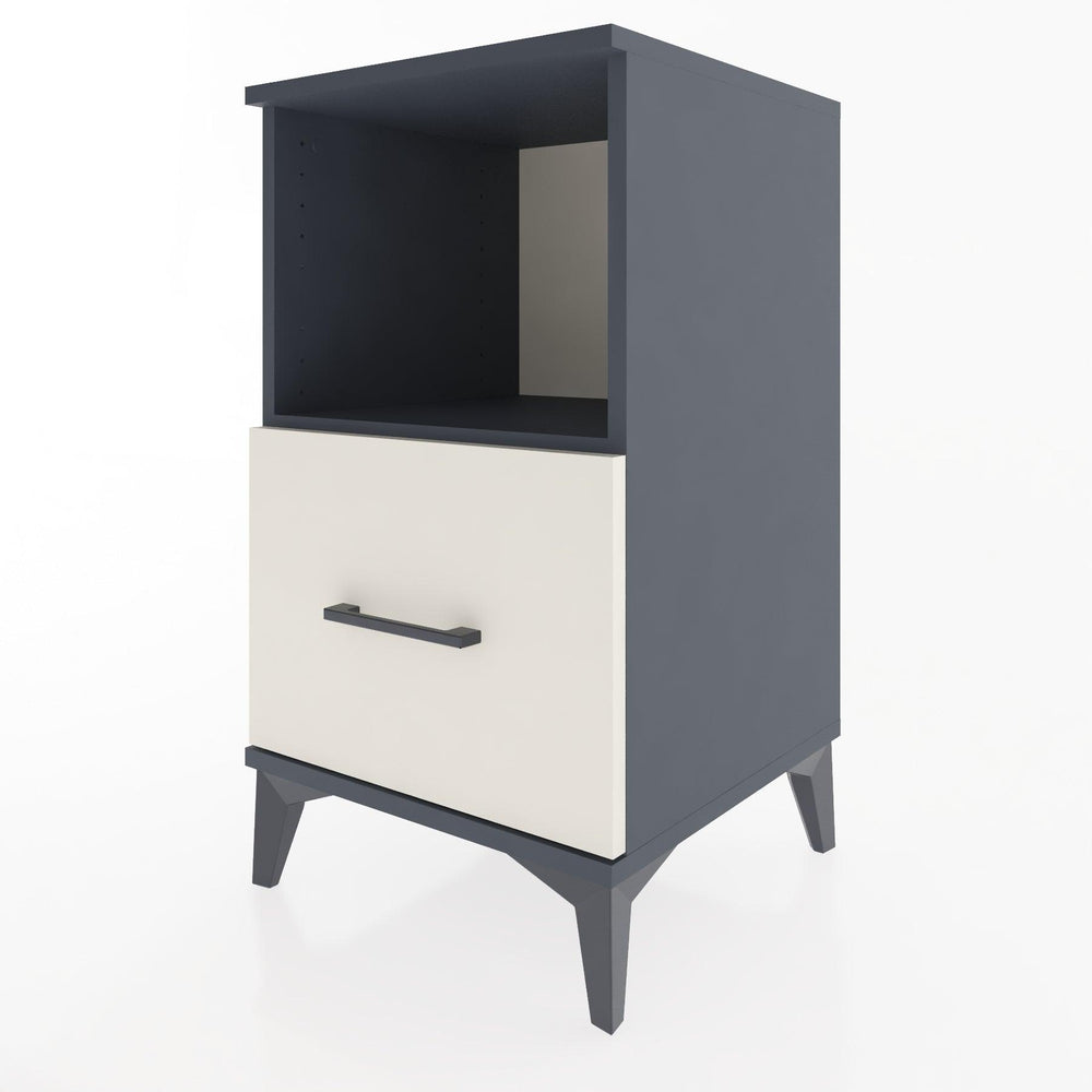 Woodntry Modular Nightstand Anthracite 44x44x68 cm with Drawers and Shelves CR8-2
