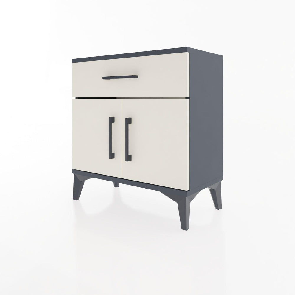 Woodntry Modular Nightstand Anthracite 60x30x52 cm with Cover and Drawer KC8-2