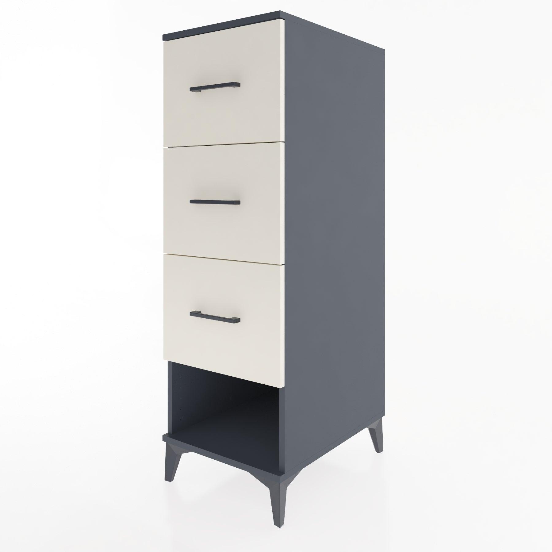 Woodntry Modular Cabinet Anthracite 44x30x122 cm with Drawers and Shelves CR108-2