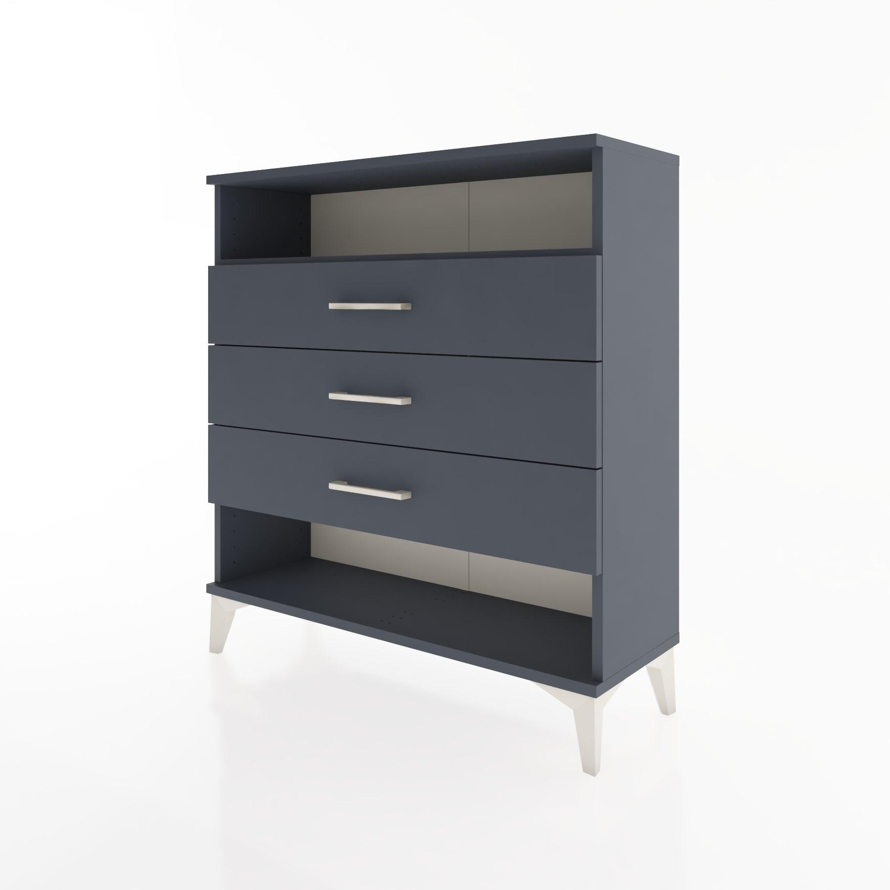 Woodntry Modular Dresser Anthracite 88x30x84 cm with Drawers and Shelves CR8-2