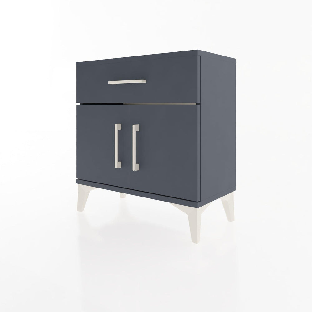 Woodntry Modular Nightstand Anthracite 60x30x52 cm with Cover and Drawer KC8-2