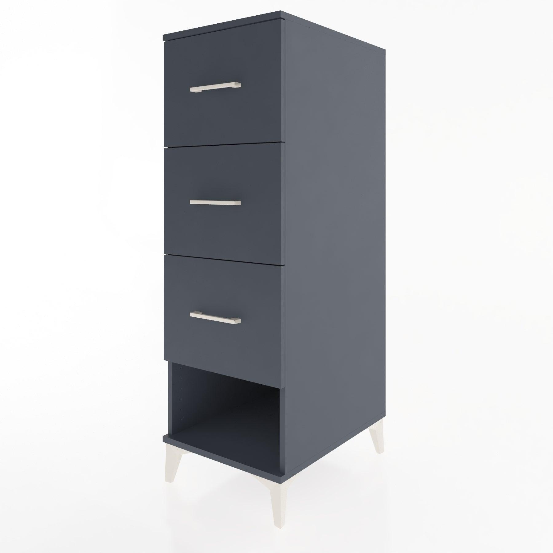 Woodntry Modular Cabinet Anthracite 44x30x122 cm with Drawers and Shelves CR108-2