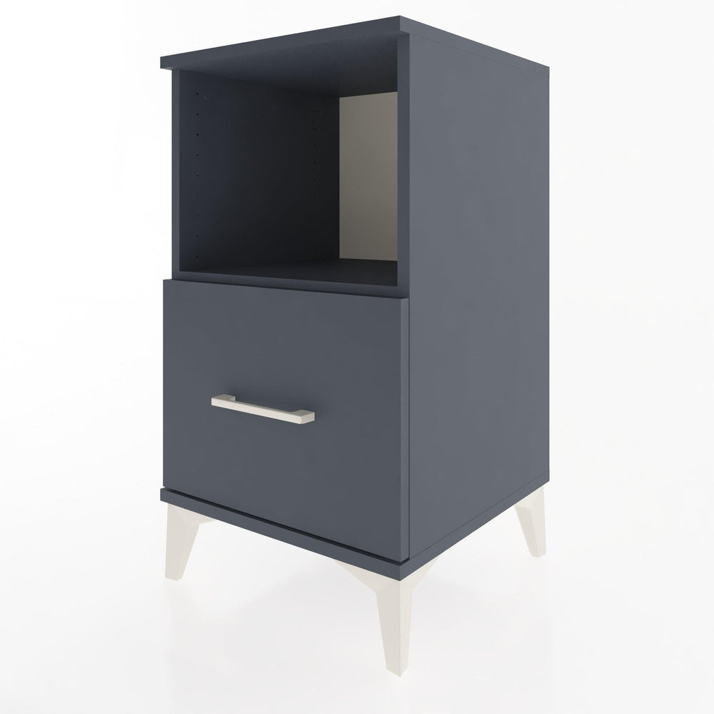 Woodntry Modular Nightstand Anthracite 44x44x68 cm with Drawers and Shelves CR8-2