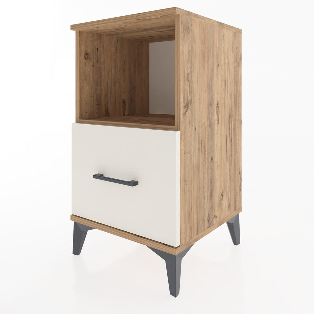 Woodntry Modular Nightstand Pine 44x44x68 cm with Drawers and Shelves CR8-3