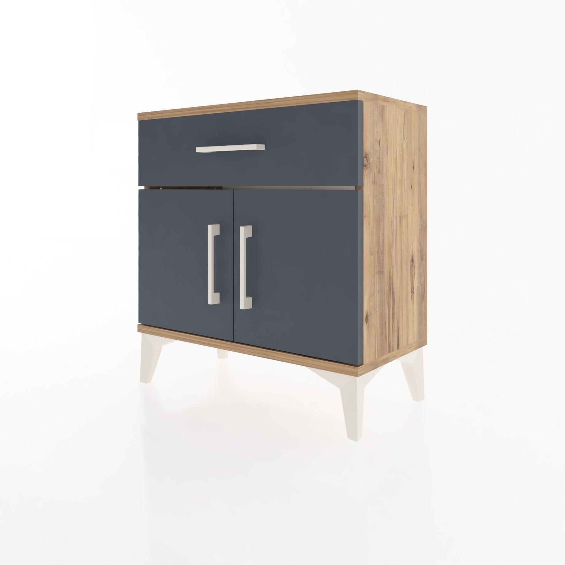 Woodntry Modular Nightstand Pine 60x30x52 cm with Cover and Drawer KC8-3