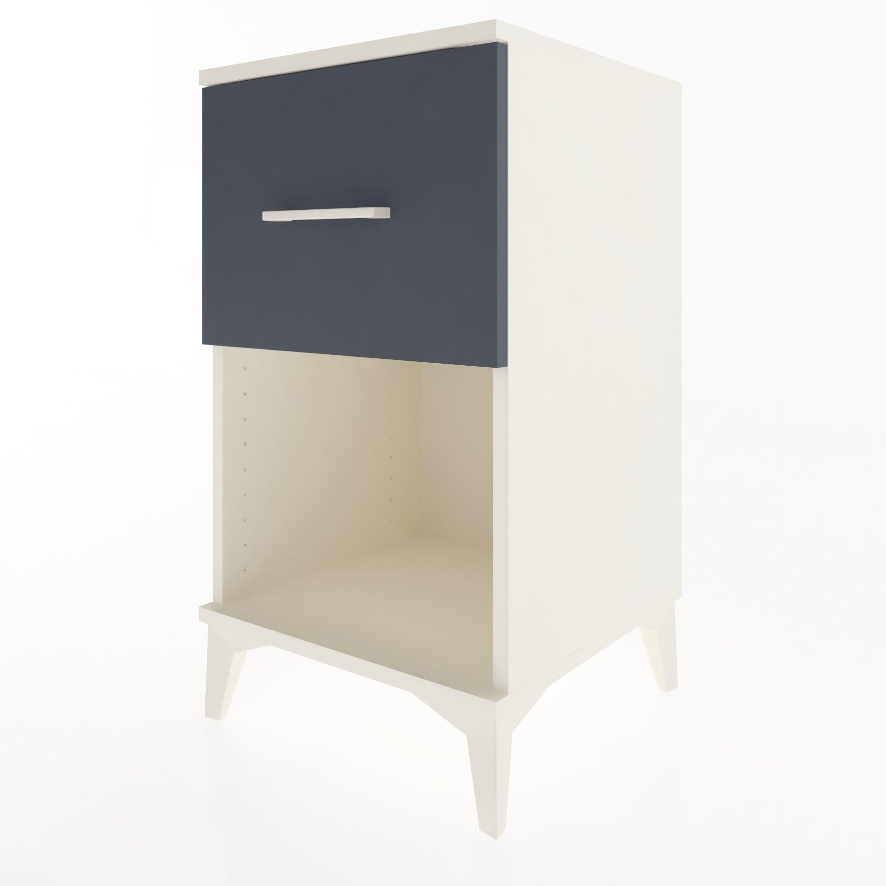 Woodntry Modular Nightstand Moonstone 44x44x68 cm with Drawer and Shelf CR9-1