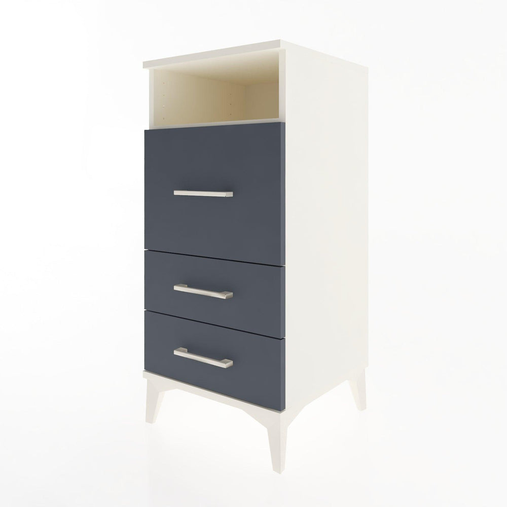 Woodntry Modular Nightstand Moonstone 44x44x84 cm with Drawer and Shelf CR9-1