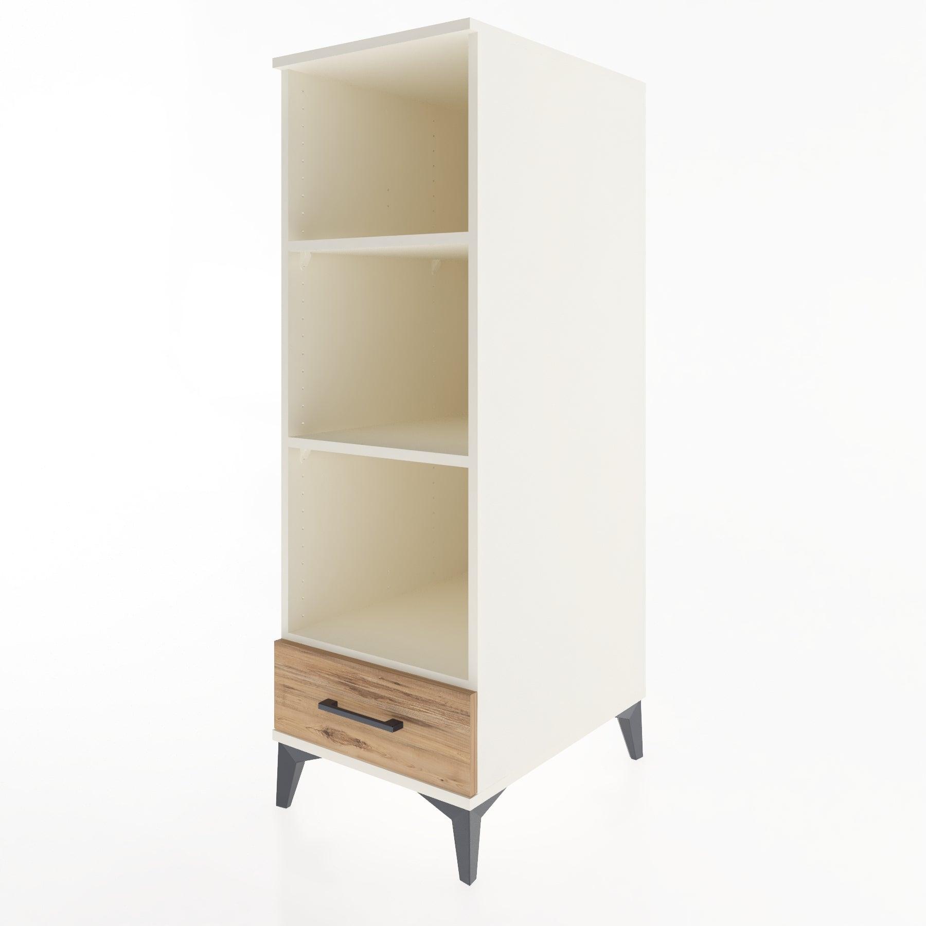 Woodntry Modular Cabinet Moonstone 44x30x122 cm with Drawers and Shelves CR109-1
