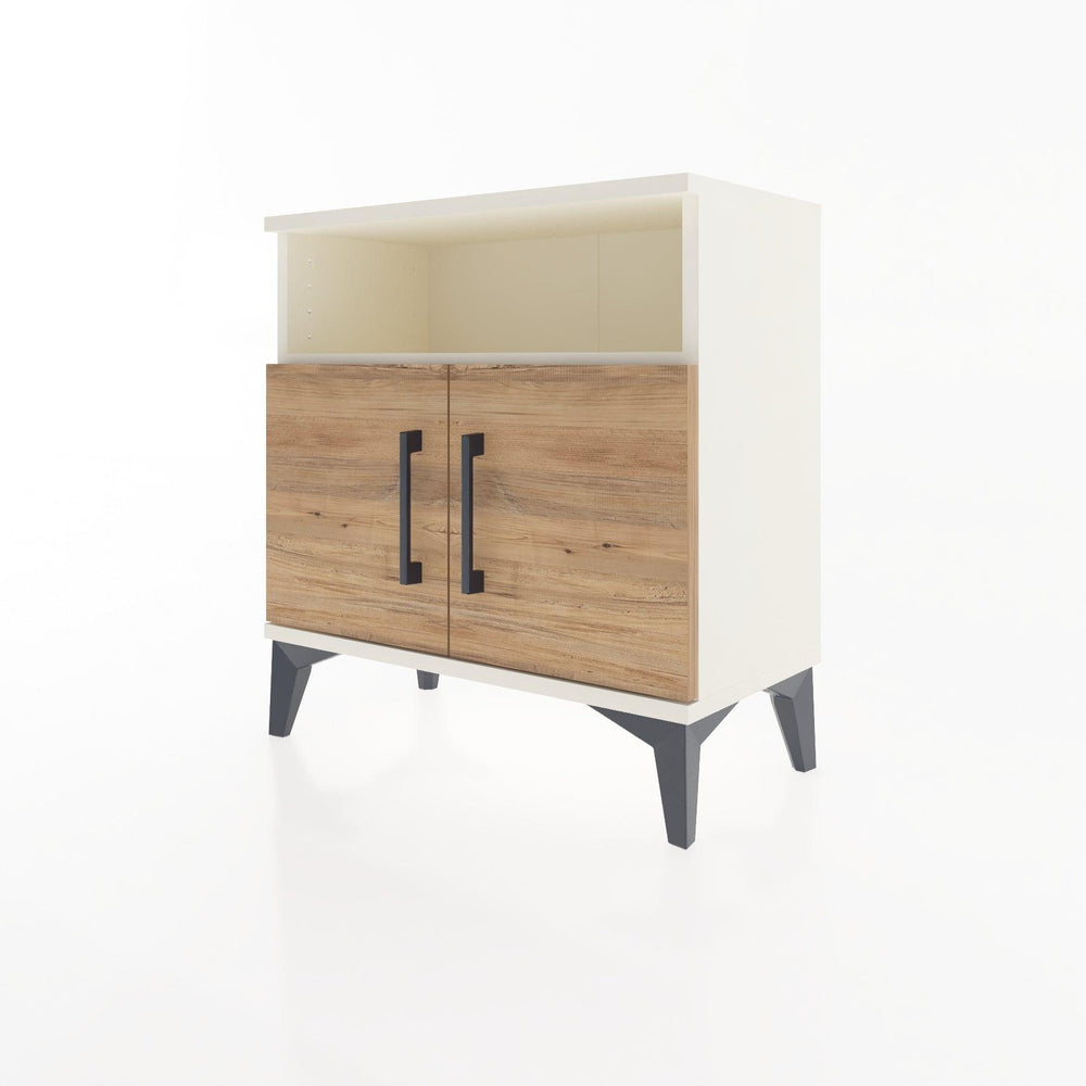 Woodntry Modular Nightstand Moonstone 60x30x52 cm with Cover and Shelf KR9-1