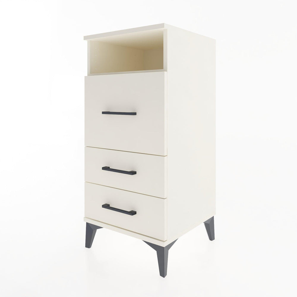 Woodntry Modular Nightstand Moonstone 44x44x84 cm with Drawer and Shelf CR9-1