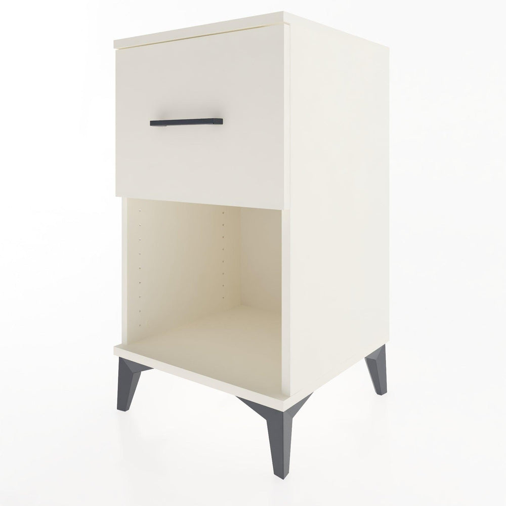 Woodntry Modular Nightstand Moonstone 44x44x68 cm with Drawer and Shelf CR9-1