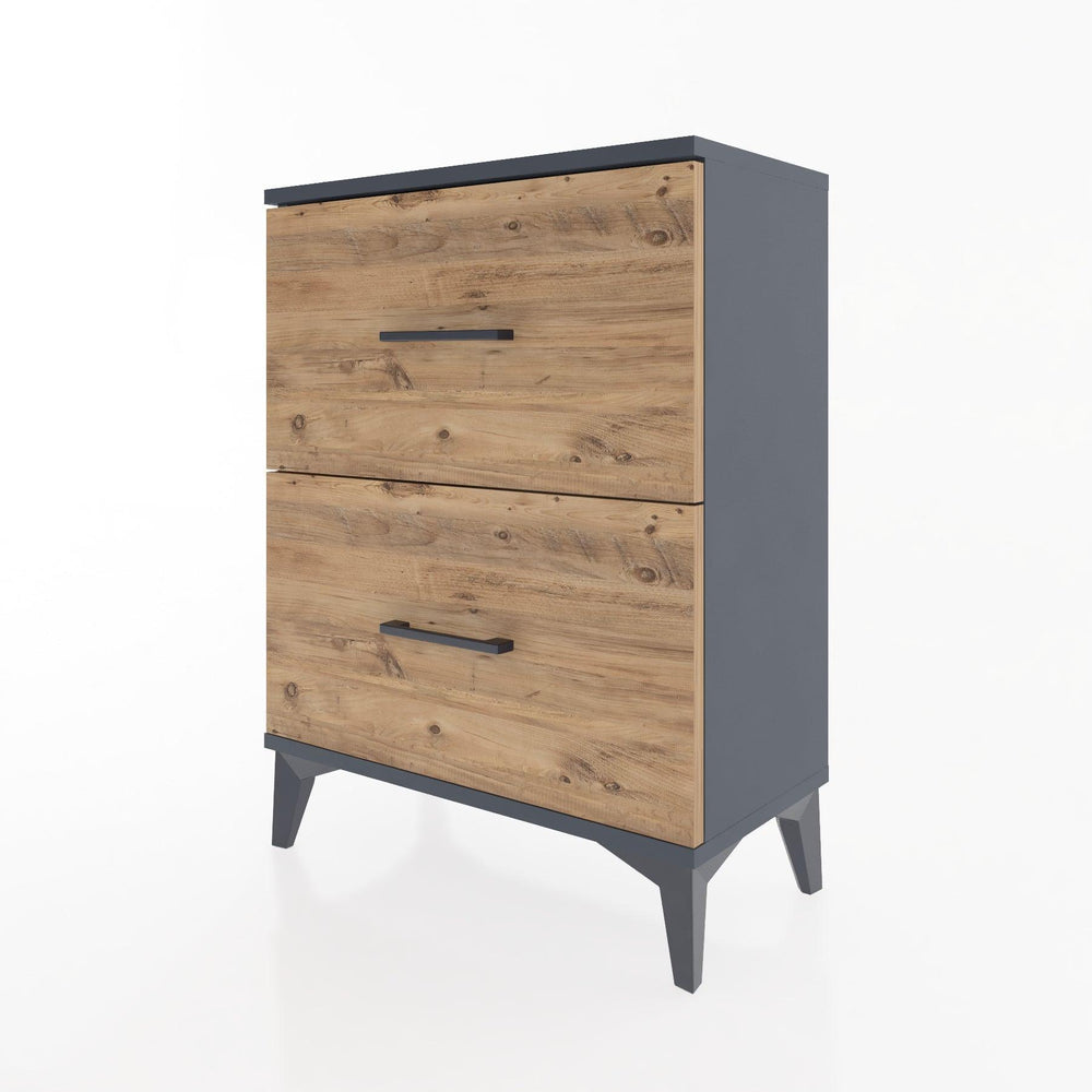 Woodntry Modular Nightstand Anthracite 60x30x68 cm Drawer C9-2