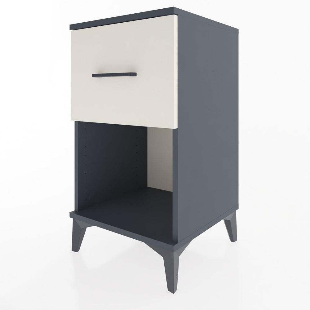 Woodntry Modüler Komodin Antrasit 44x44x68 cm Çekmeceli ve Raflı CR9-2