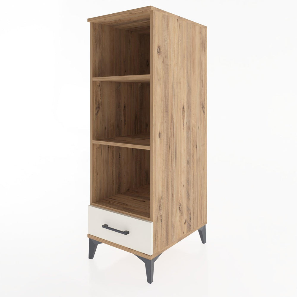 Woodntry Modüler Dolap Çam 44x30x122 cm Çekmeceli ve Raflı CR109-3