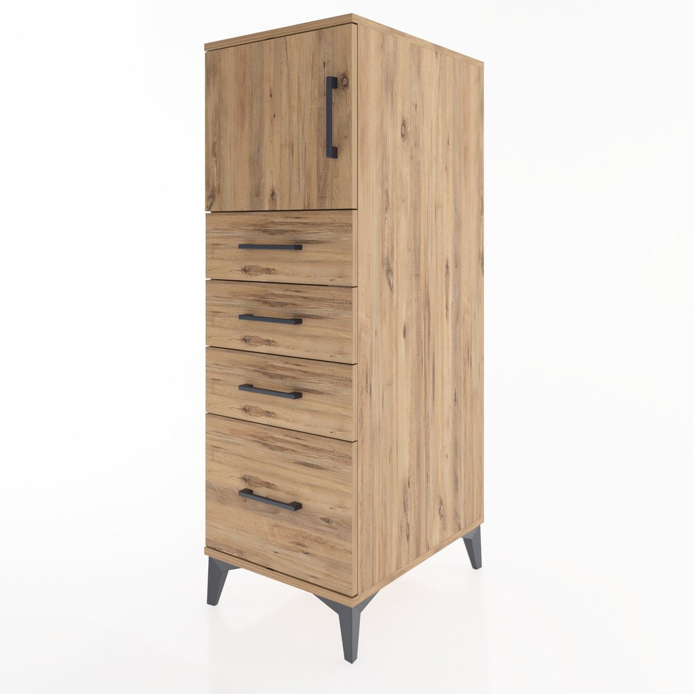 Woodntry Modular Cabinet Pine 44x59x122 cm with Doors and Drawers KC9-3