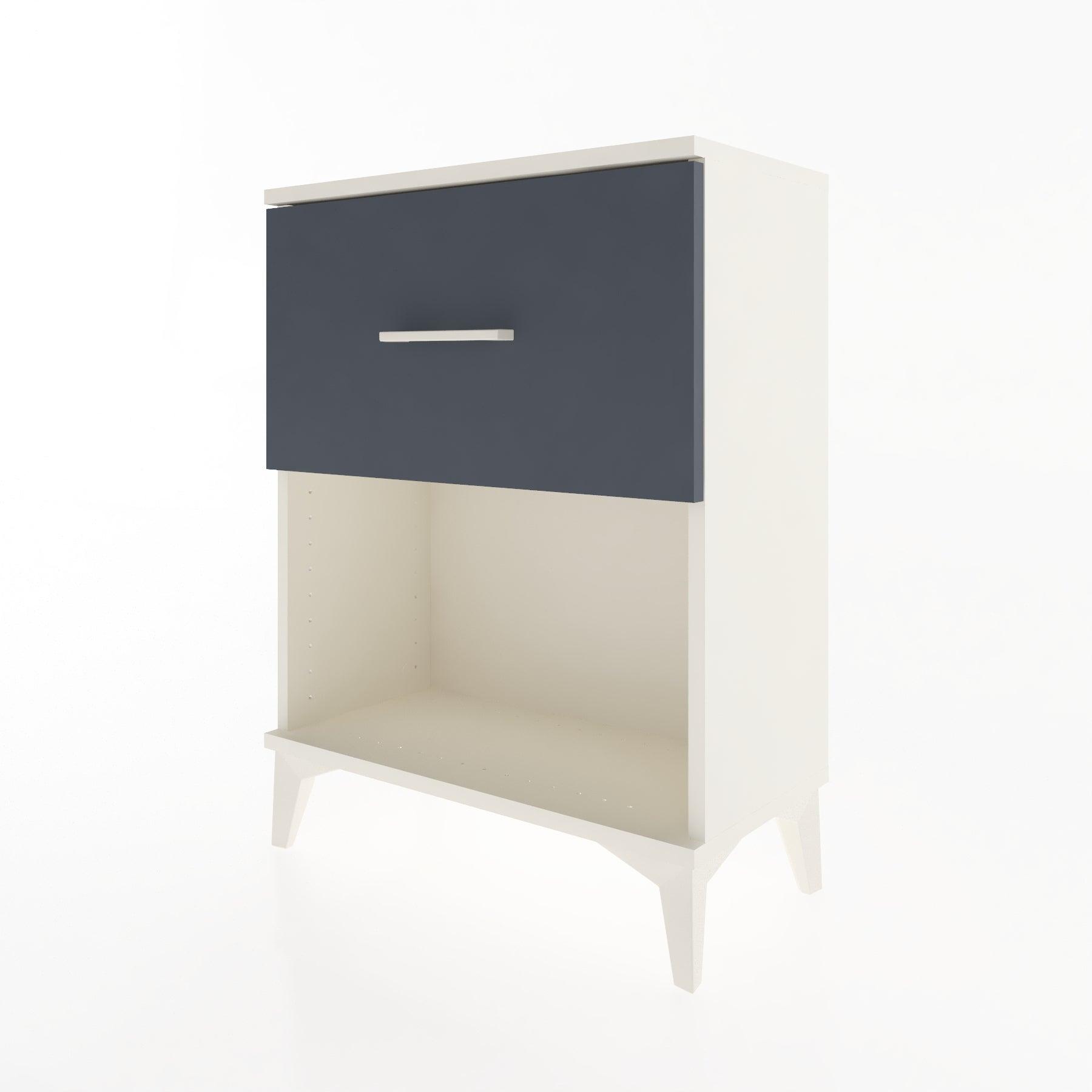 Woodntry Modular Nightstand Moonstone 60x30x68 cm with Drawer and Shelf CR10-1
