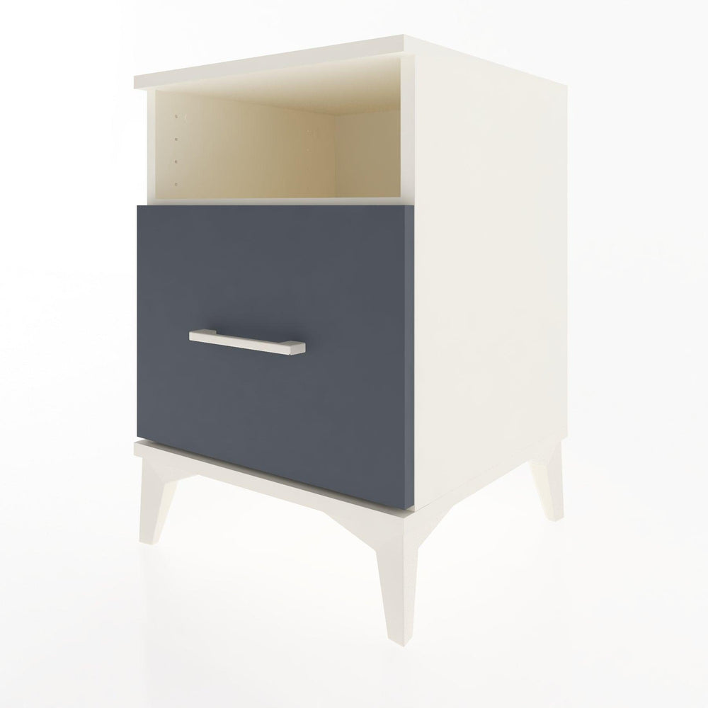 Woodntry Modular Nightstand Moonstone 44x44x52 cm with Drawer and Shelf CR10-1