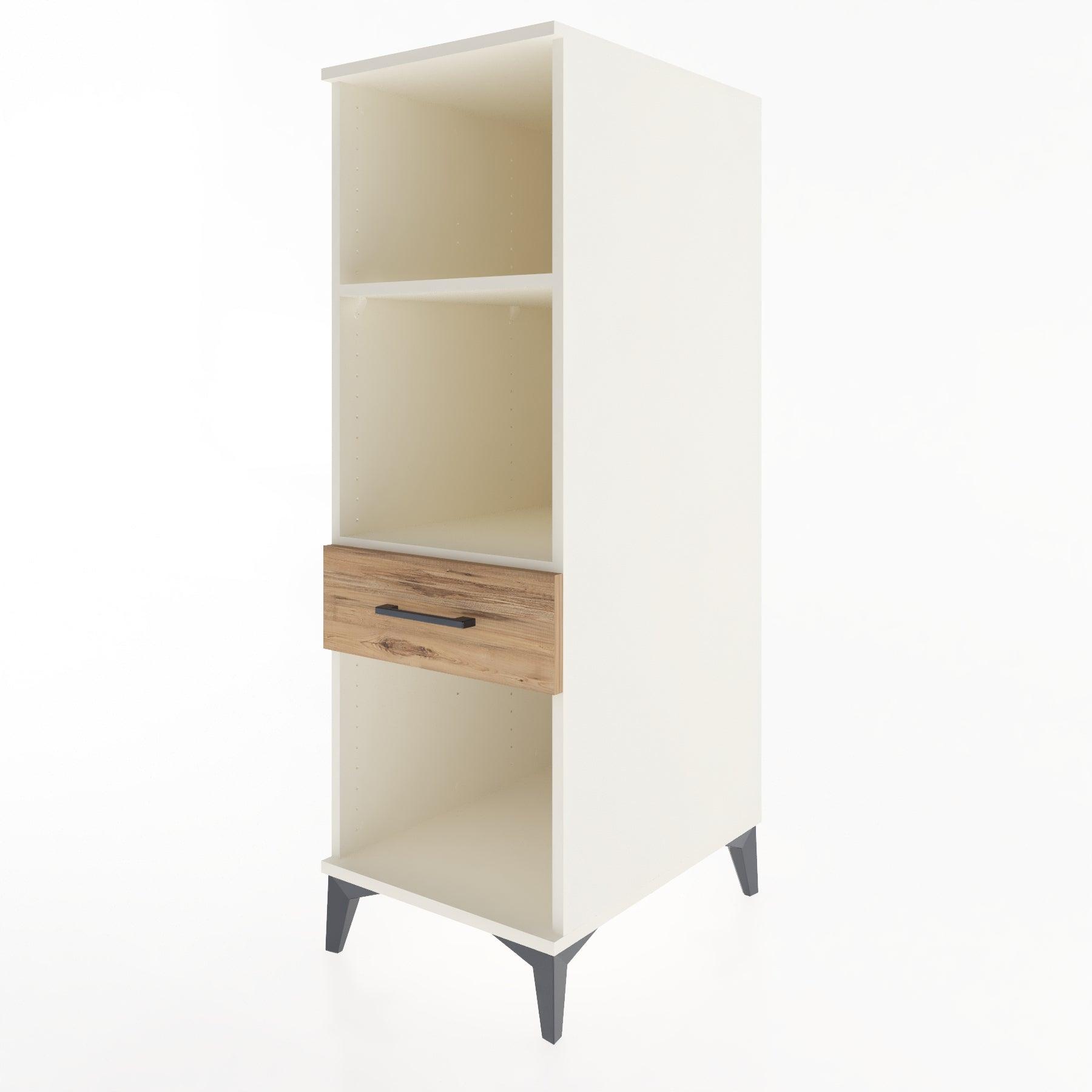 Woodntry Modular Cabinet Moonstone 44x59x122 cm with Drawers and Shelves CR110-1