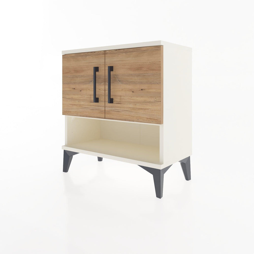 Woodntry Modular Nightstand Moonstone 60x30x52 cm with Cover and Shelf KR10-1