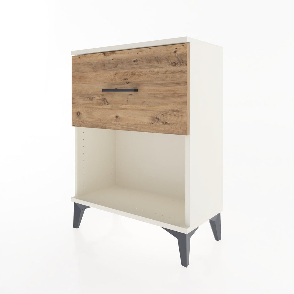 Woodntry Modüler Komodin Aytaşı 60x30x68 cm Çekmeceli ve Raflı CR10-1