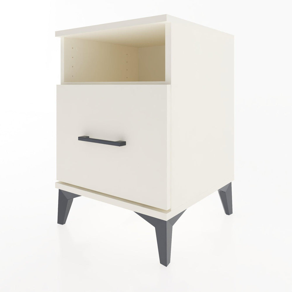 Woodntry Modular Nightstand Moonstone 44x44x52 cm with Drawer and Shelf CR10-1