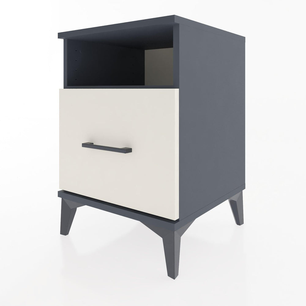 Woodntry Modular Nightstand Anthracite 44x44x52 cm with Drawers and Shelves CR10-2