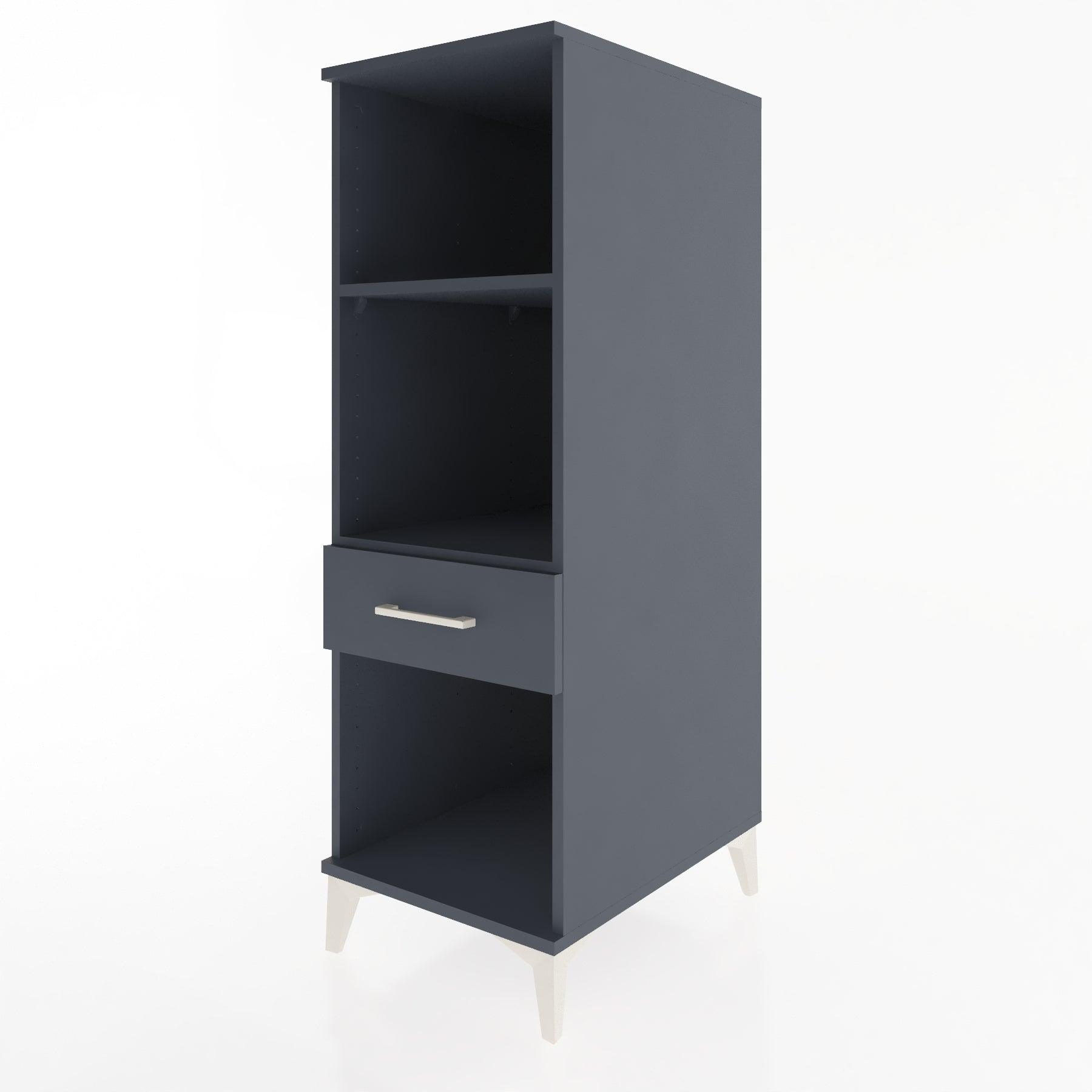 Woodntry Modular Cabinet Anthracite 44x30x122 cm with Drawers and Shelves CR110-2