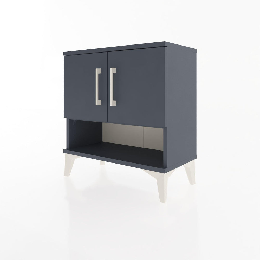 Woodntry Modular Nightstand Anthracite 60x30x52 cm with Cover and Shelf KR10-2