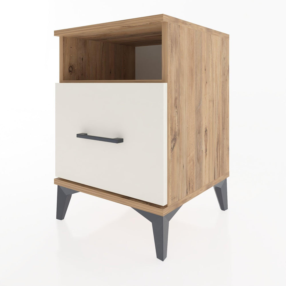 Woodntry Modular Nightstand Pine 44x44x52 cm with Drawers and Shelves CR10-3