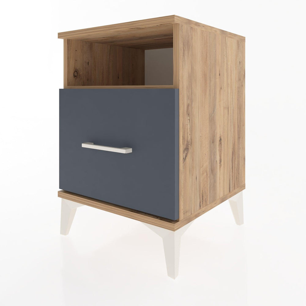 Woodntry Modular Nightstand Pine 44x44x52 cm with Drawers and Shelves CR10-3