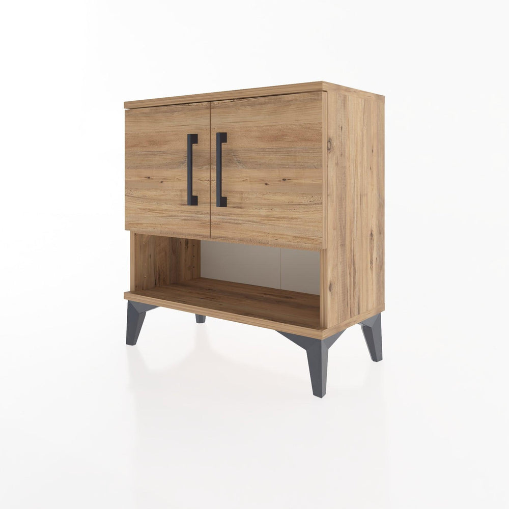 Woodntry Modular Nightstand Pine 60x30x52 cm with Cover and Shelf KR10-3
