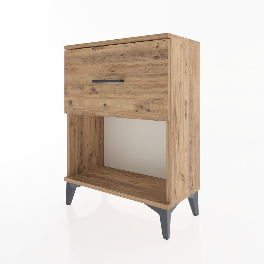 Woodntry Modular Nightstand Pine 60x30x68 cm with Drawers and Shelves CR10-3
