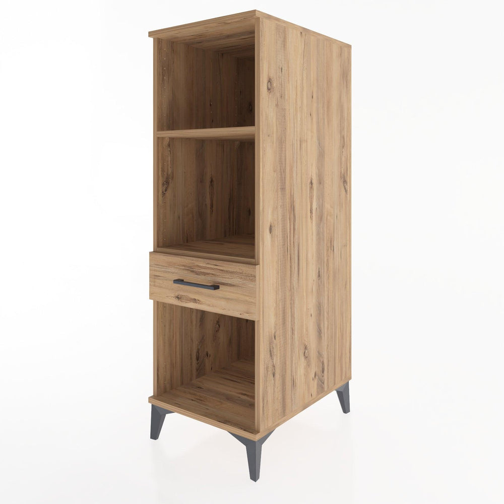 Woodntry Modüler Dolap Çam 44x30x122 cm Çekmeceli ve Raflı CR110-3