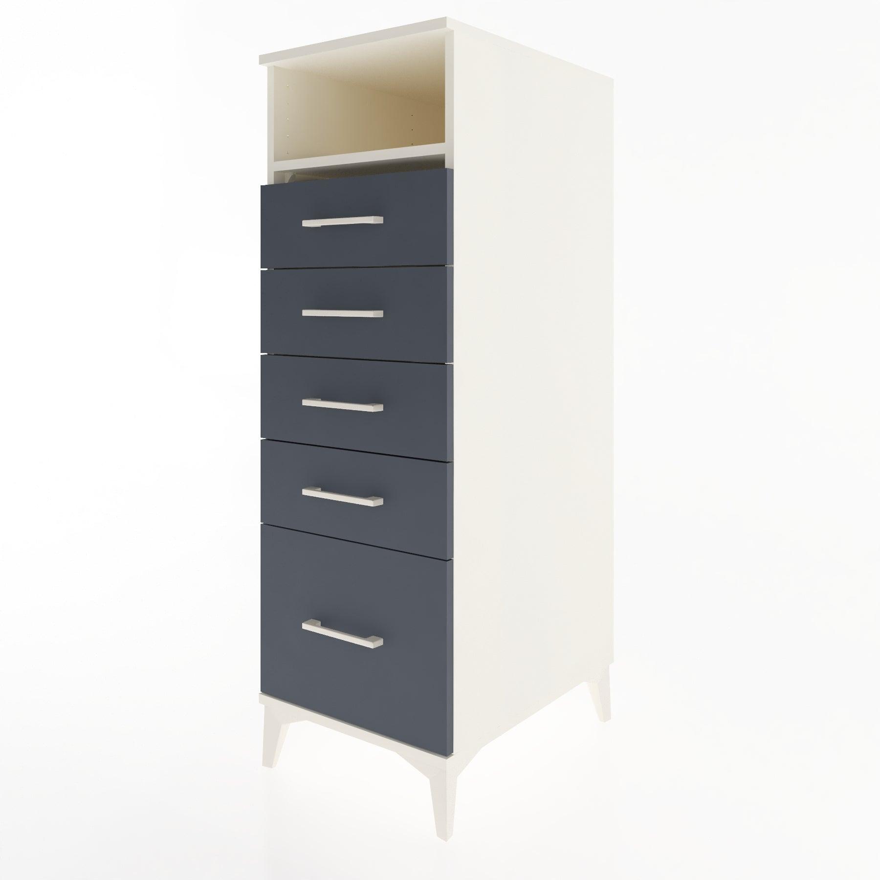 Woodntry Modular Cabinet Moonstone 44x30x122 cm with Drawers and Shelves CR11-1