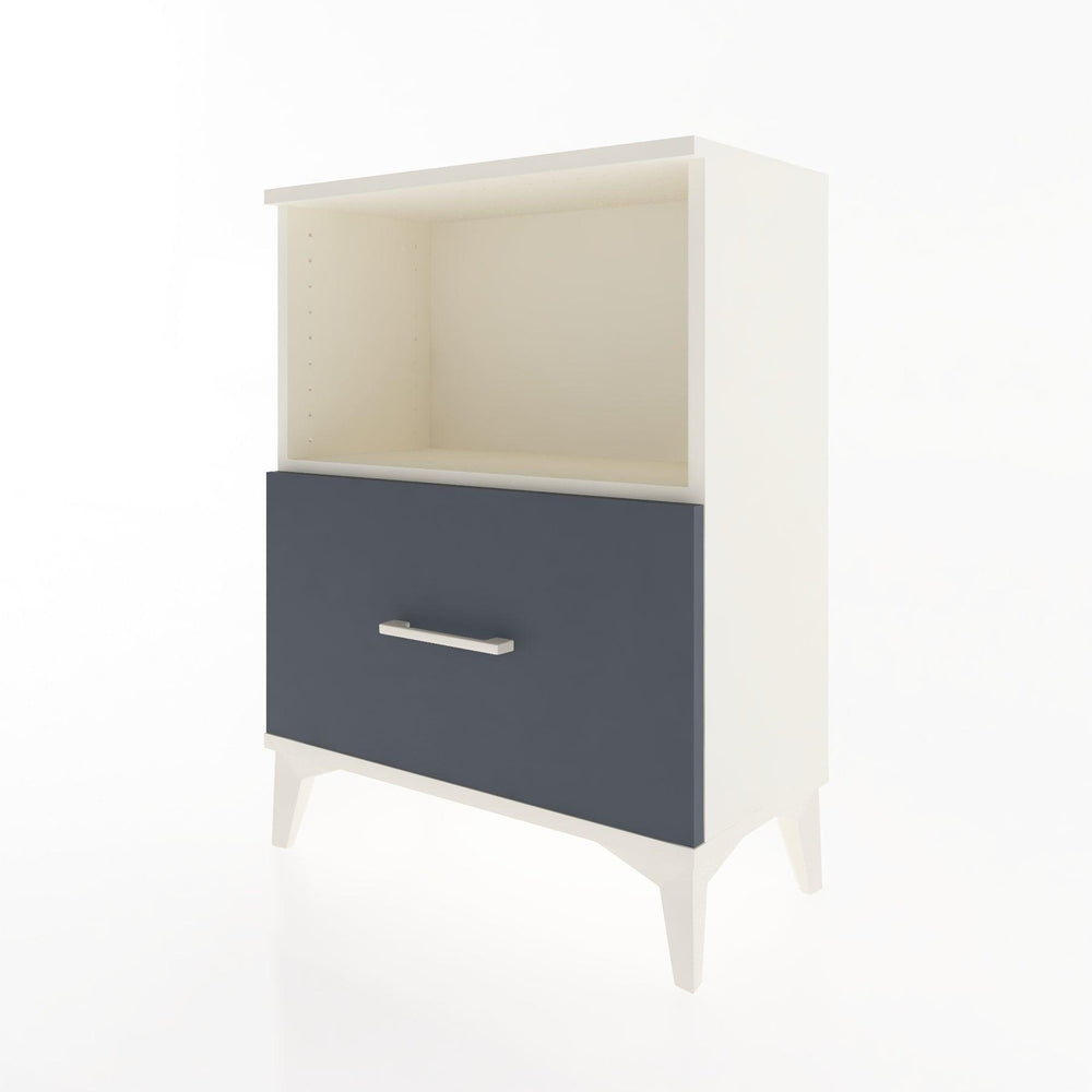 Woodntry Modular Nightstand Moonstone 60x30x68 cm with Drawer and Shelf CR11-1